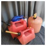 YD - Lot of 4 Plastic Gas Cans - Various Collectio