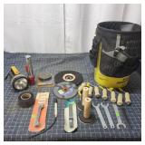 T4 - Tool Lot with Bucket Organizer, Gri Assorted
