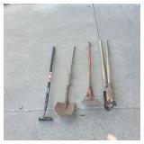 Yd - Husky Garden Hoe, Shovel, Tamper & Lot of fou