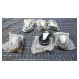 T2 - Set of 6 Cast Iron Swivel Casters w Set of si