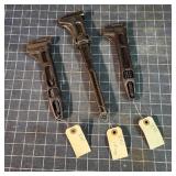 Q3 - Three IHC Antique Adjustable Wrench Lot of th
