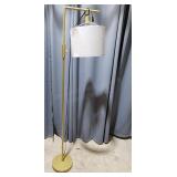 T3 - Gold Finish Floor Lamp with Linen S floor lam