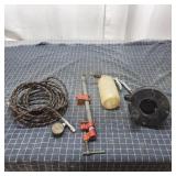 T4 - Pipe clamp ,drain snake Mixed lot of shop too