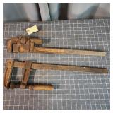 T4 - Vintage Pipe Wrench & Hartford Clam Lot of tw