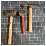 T2 - Lot of 3 Hammers " Rubber Mallet, Lot of th