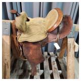 T1 - Western Barrel Saddle with Roughout Western b