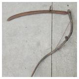 YD - Antique Scythe with Curved Wooden S Tradition