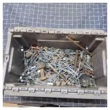 T2 - Gray Storage Tote Full of Assorted Heavy-duty