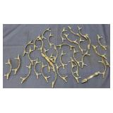 T6 - Collection of Brass Drawer Pulls an 34 pieces