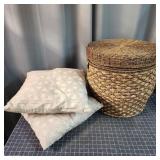 G2 - Large Woven Storage Basket with Lid Large wov