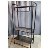 T5 - Metal Three-Tier Shelving Unit with Metal thr