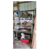 Linden, MI - - Metal Shelving Unit on Ca Metal wir