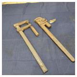 T5 - Large F-Clamp and Pipe Wrench Set Heavy-duty