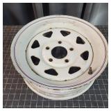 YD - White Spoke Steel Trailer Wheel wit Steel spo