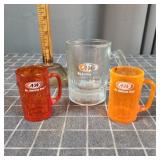MC - A&W Root Beer Mugs - Mini Plastic & Collectio