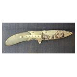 Mc - Decorative Folding Knife with Wolf Folding po