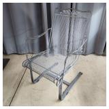 YD - Wrought Iron Spring Chair with Mesh Metal out