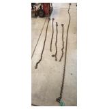 T3 - Heavy Duty Tow Chains with Grab Hoo Lot of 5