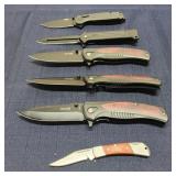 C3 - Lot of 6 Folding Pocket Knives SOG Collection