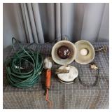 T5 - Extension Cords and Heat Lamp Fixtu Lot inclu