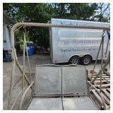 Yd - Metal Frame Patio Swing with Mesh S Two-perso