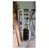 Linden, MI - - Metal Cabinet with Glass Metal pain