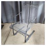 YD - Wrought Iron Spring Chair with Mesh Metal out