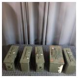 P2 - Military Surplus Ammo Cans - Lot of Five mili