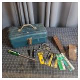 T2 - Metal Toolbox with Drill Bits, Driv Lot inclu