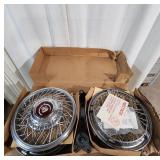 G1 - Cadillac Wire Spoke Wheel Covers wi Set of ch
