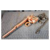 T4 - Chain Lever Hoist with Hook and Cha Chain lev