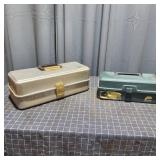 Q3 - Two Fishing Tackle Boxes with Conte Pair of f