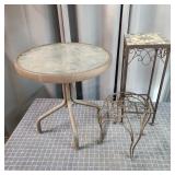 YD - Outdoor Patio Table with Plant Stan Round pat