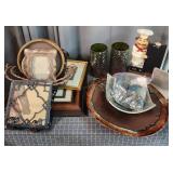 J3 - Home Decor Lot: Frames, Candle Hold Assorted