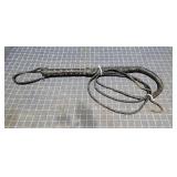 Q2 - Braided Leather Bull Whip with Stud Braided b