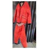F1 - Quilted Blaze Orange Hunting Jacket Two-piece