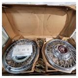 G1 - Cadillac Wire Wheel Covers with Cen Set of Ca