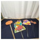 T3 - Halloween Yard Stakes Lot - Scarecr Lot of Ha