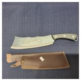 Mc - Dragon Etched Cleaver Knife with Le Large cle