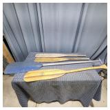 T4 - Collection of Wooden Boat Oars and Assortment