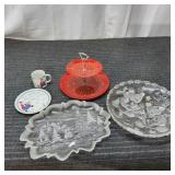 Christmas Serving Dishes and Santa Plate Collectio