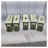 F3 - Set of 5 Military M19A1 Ammo Cans Set of 5 mi