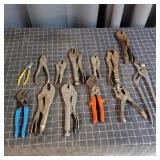 Flb - Assortment of Locking Pliers and C Collectio