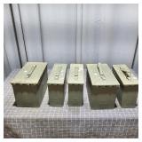 P2 - Five Military Surplus Metal Ammo Ca Set of fi