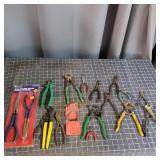 Flb - Assorted Pliers and Cutters Lot Collection o