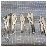 Flb - Set of 5 Locking Pliers Including Collection