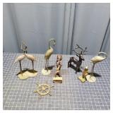 T1 - Decorative Metal and Wood Figurine Collection