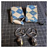 Mc - Mercedes-Benz Hood Star Ornaments w Two Merce