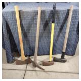 T4 - Four Heavy Striking Tools - Sledgeh Lot of fo