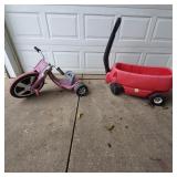 Yd - Radio Flyer Big Flyer Trike and Red Radio Fly
